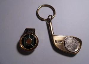 Golf Club Key Chain w/ 1930 Buffalo Nickel & Money Clip Lot# 178 - Picture 1 of 4
