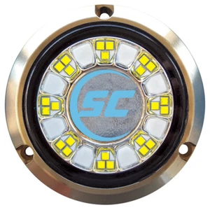 SHADOW-CASTER SCR-24 BRONZE UNDERWATER LIGHT 24 LEDS BIMINI BLUE SCR-24-BB-BZ-10 - Picture 1 of 2