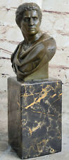 Classical Art Sculpture Bronze Marble Statue Portrait Bust Bookend Bookshelf NR