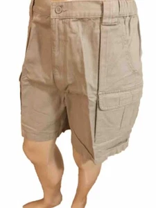 NWT Men Savane 7 pocket Cargo Hiking Shorts 42 X 7 Elastic Khaki Hiker S8SB001 - Picture 1 of 16