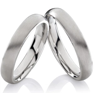 Eheringe Partnerringe Unisex aus Edelstahl mit persönlicher Lasergravur H072 - Bild 1 von 4