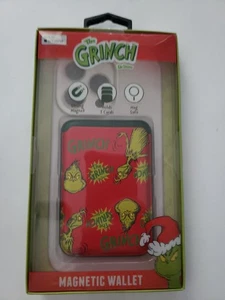 Dr. Suess der Grinch rot & grün magnetische Brieftasche für iPhone Magsafe hält 3 Karten - Bild 1 von 8