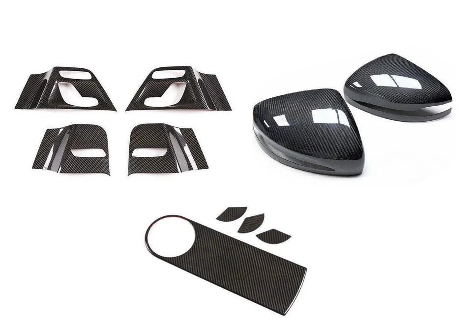 Cubierta de espejo de coche de fibra de carbono para Mercedes Benz G500 G63 19-21 Foto 1 de 4