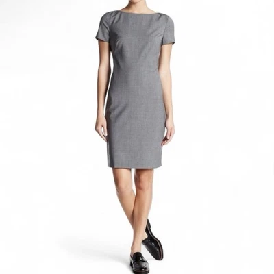 THEORY Betty Lana Virgen Manga Corta Vaina Traje Vestido A Medida Oficina | Talla 00 Foto 1 de 4