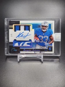 2018 Panini One - Rookie Dual Patch Autographs Kerryon Johnson #62. 1/5! - Picture 1 of 2