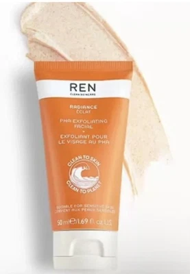 REN Radiance PHA Exfoliating Facial (1.69fl oz/50ml) Non-Stripping Triple-Action - Image 1 of 4