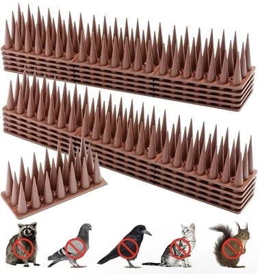Bird Spikes, 20 Pack Bird Pigeon Squirrel Raccoon Deterrent Spikes  20pcs x 12” - Image 1 of 4