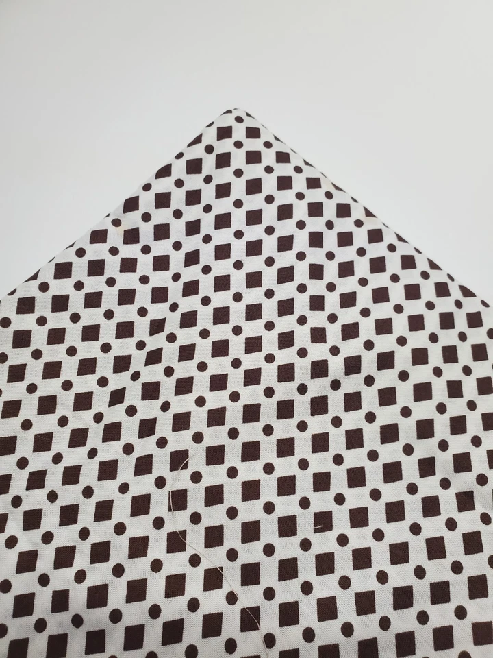 Jennifer Paganelli Fabric West Indies Brown Trellis Retro Sew OOP ONE YARD - Image 1 of 1