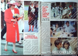 CLIPPINGS LADY DI DIANA DE GALES EN ROJO 1985 - Picture 1 of 1
