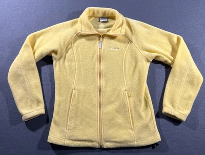 Chaqueta polar Columbia para mujer pequeña amarilla cremallera completa manga larga Gorp limpia suave Foto 1 de 4
