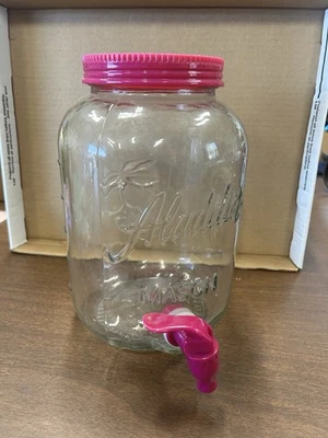 Dispensador de bebidas de vidrio Aladdin MASON TARRO con tapa y caño Foto 1 de 4