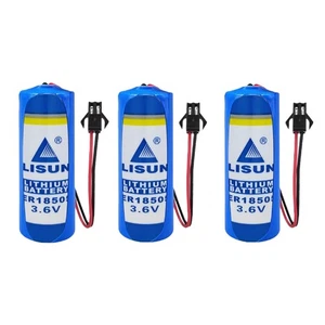 3PCS ER18505 3.6V 3600mAh Non-rechargeable Li-ion Battery with SM Black Plug - Picture 1 of 3