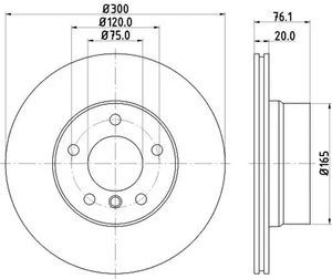 2x Disco de freno ventilación interna 8DD 355 120-901 HELLA para BMW 1 Coupé - Imagen 1 de 10