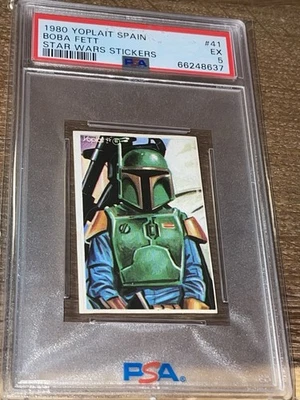 1980 Yoplait Star Wars The Empire Strikes Back Stickers Boba Fett #41 PSA 5 RARE - Image 1 of 2