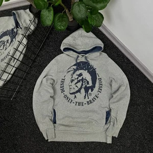 Diesel Vintage Hoodie Big Logo Y2k Style - Picture 1 of 7