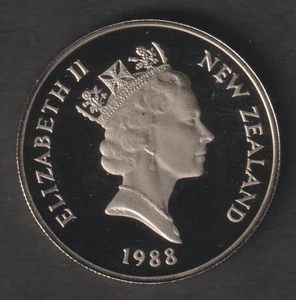 New Zealand 10 Cents coin 1988 proof uncirculated - Picture 1 of 2