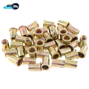 100 Stück M8 Einnietmuttern metrisch verzinkt Einnietmutter Kohlenstoffstahl Niete  - Bild 1 von 7