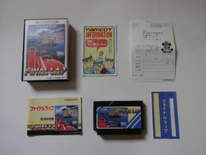 Final Lap Nintendo Famicom NES 1988 w/Box Manual Sticker Hagaki From Japan - Picture 1 of 15