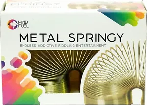 Metal Springy Slinky Gold Classic Vintage Retro Coil Spring Toy Stocking Filler - Picture 1 of 4