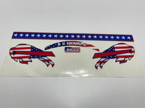 Buffalo Bills Stars & Stripes Mini Football Helmet Decal Set Cover