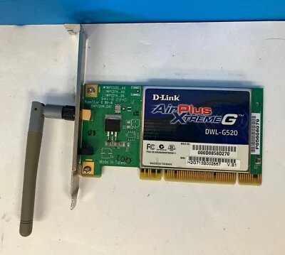 D-Link AirPlus XtremeG DWL-G520 Desktop PCI Wireless Adapter  KA22003070025-1 ~ - Image 1 of 4