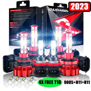 For Honda Accord 2013 2014 2015 Combo LED Headlight High/Low beam+Fog Light Kit - Foto 1 di 13