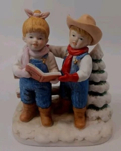 Denim Days Figurine #15341-98 Let’s Go Caroling By Homco 1998 - Picture 1 of 6