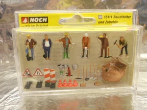 * Noch 15111 Road Maintenance Workers (6) and Accessories Figure Set 1:87 Scale - Picture 1 of 2