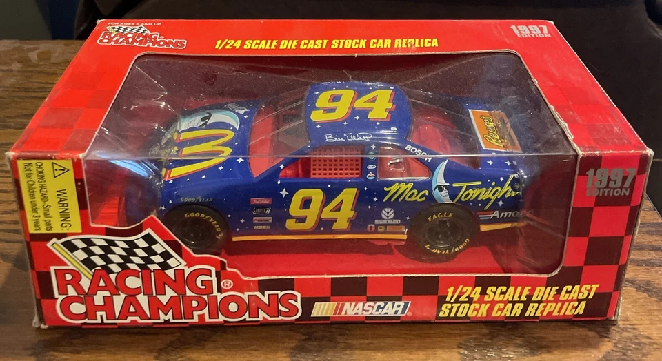 CAMPEONES DE CARRERAS 1997 EDICIÓN ESCALA 1/24 BILL ELLIOTT MCDONALD'S MAC ESTA NOCHE Foto 1 de 1