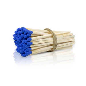 4" Inch Small Wooden Matchsticks for Home Decor Wedding Favors - Blue - Picture 1 of 4