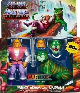 Masters Of The Universe Origins Cartoon PRINCE ADAM He-Man & CRINGER MOTU NEW - Picture 1 of 2