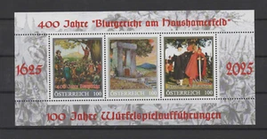 200 Österreich ME 3 Block 400 Jahre Blutgericht am Haushamerfeld OÖ ** - Zdjęcie 1 z 1