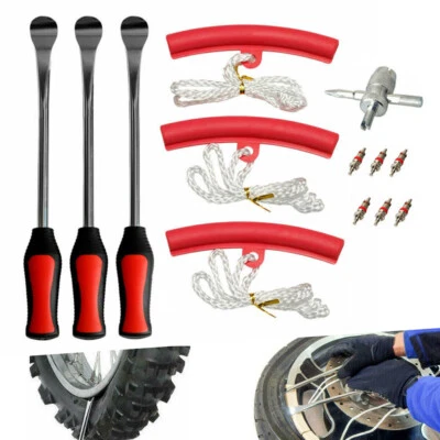 Kit de cuchara para neumáticos de motocicleta protectores de hierro llanta moto suciedad palanca reparación cambio herramienta Foto 1 de 4