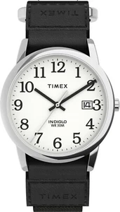 Timex TW2U84900, Men's Easy Reader Black Nylon Wrapstrap Watch, Indiglo, Date - Picture 1 of 2