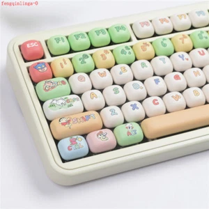Cartoon Crayon Shin-chan Round Keycaps PBT MOG 140 Keys for Mechanical Keyboard - Picture 1 of 19