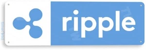 Signo de criptomoneda Ripple XRP.X signo criptográfico signo de metal lata decoración D122 - Imagen 1 de 3