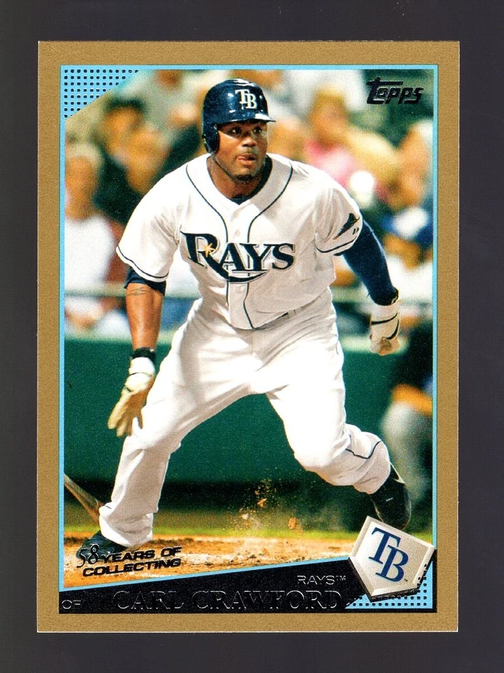2009 TOPPS GOLD #40 CARL CRAWFORD 498/2009 TAMPA BAY RAYS - Image 1 of 1