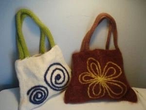 2 Mod Handmade Barbara Balluffi Alpaca / Wool Handbag- New - Picture 1 of 4