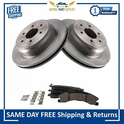 Новый комплект задней тормозной колодки и ротора тормозной ротор для 2016-2021 Nissan TITAN XD - Изображение 1 из 4