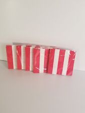  (5 packages) Patriotic 2-Ply Beverage Napkins (Red & White striped) - 16 Count