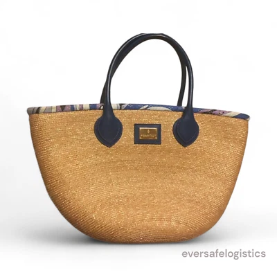 Emilio Pucci Scarf Basket bag Tote bag Beige Purple Blue Beach  - Изображение 1 из 4