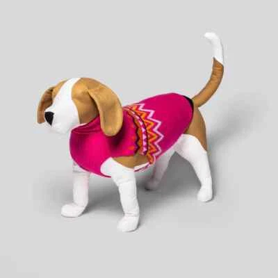 Boots & Barkley Dog Cat Pet Sweater Hot Pink Pattern - Sizes XS / S / M / L / XL - Image 1 of 4