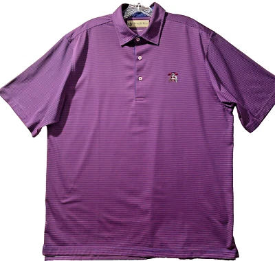 Donald Ross Ropa Deportiva Polo Hombre Grande Púrpura Rayas (Animales Bordados) Foto 1 de 4