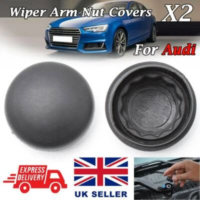 2 x For Audi Wiper Arm Nut Cover Cap Front Windscreen Wiper Blade Head 13mm Bolt - Image 1 of 4