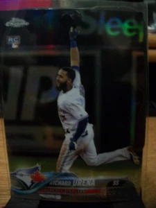 RICHARD URENA 2018 Topps Chrome Refractor #43 Blue Jays RC - Foto 1 di 1