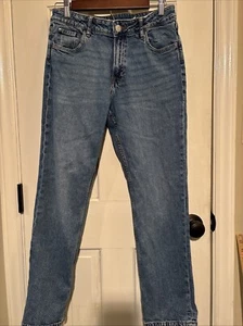 H&M Girls Relaxed Fit Adjustable Waist Tapered Leg Jeans Blue Sz 18 (13-14Y) - Picture 1 of 10