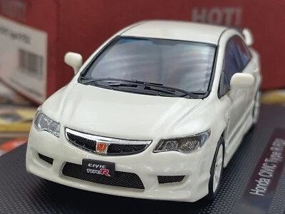 EBBRO 44293 1:43 SCALE HONDA CIVIC TYPE-R FD2 JDM 2007 DIE CAST MODEL CAR WHITE - Image 1 of 4