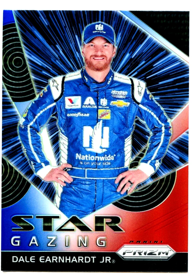 DALE EARNHARDT JR 2018 PANINI PRIZM RACING RED WHITE AND BLUE STAR GAZING #69 - Image 1 of 1