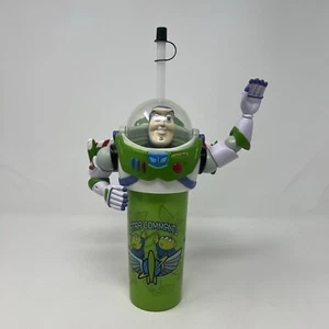 Disney Buzz Lightyear Souvenir Cup Straw Disneyland Toy Story 2 Toy Figure Cup - Picture 1 of 7
