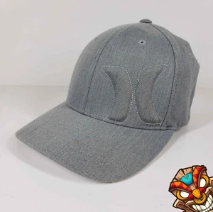 Hurley Fitted SM - MED Icon Bump Hat - Wolf Grey - Offset Puff / 3D Logo Neu ohne Etikett - Bild 1 von 12
